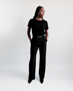 MODACCIO FRAME PANT - Front - With Essential Tee- Black