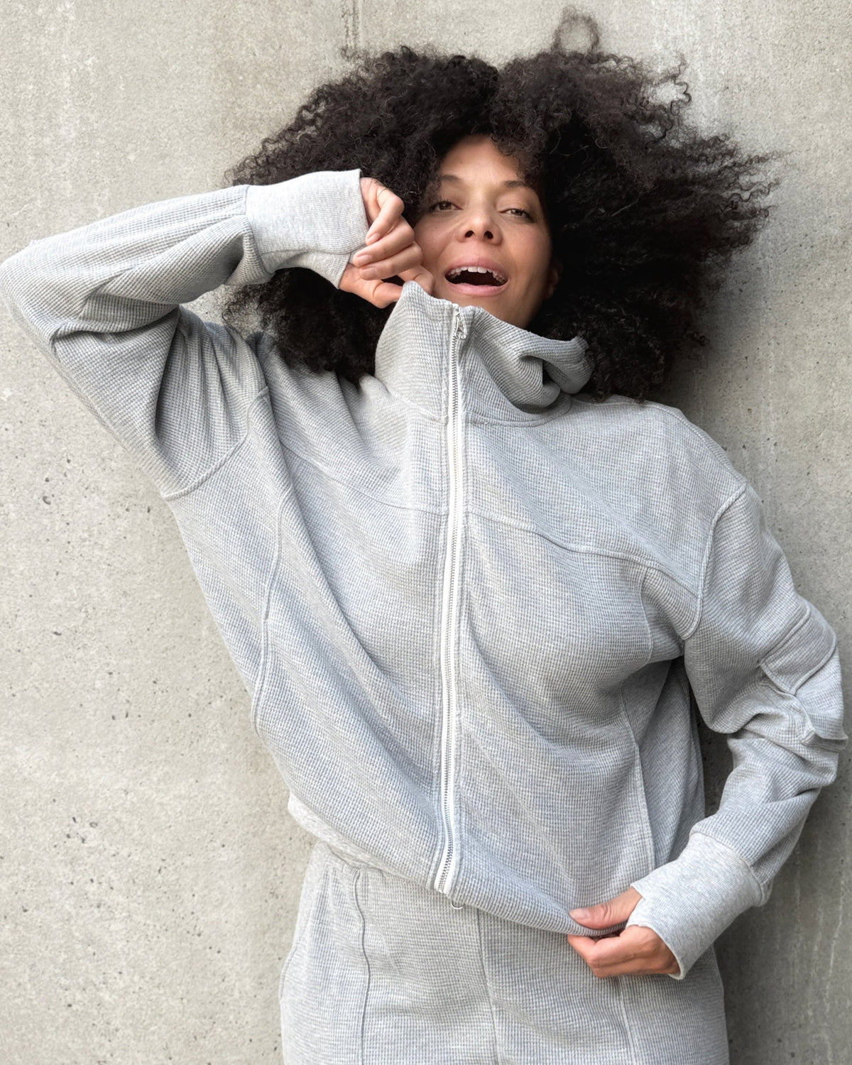 MODACCIO WAFFLE CARGO HOODIE