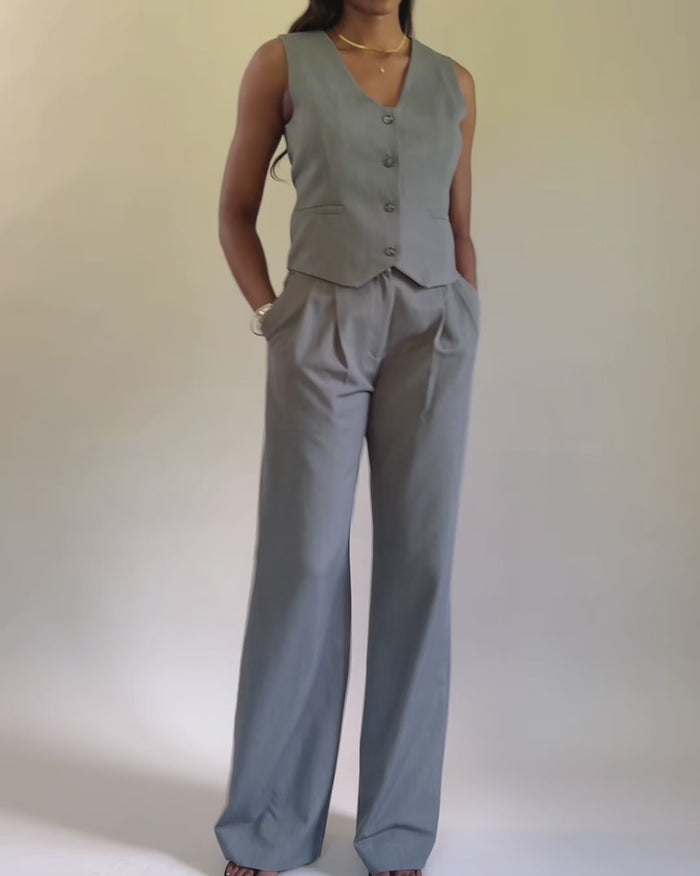 ARCHIVE PANT Tall Women | Wide Leg, Pleated 36